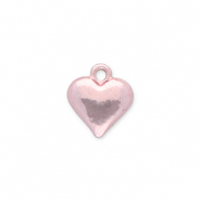 Breloques en métal cœur Rose clair