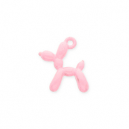 Breloques en métal chien ballon caniche Rose clair