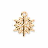 Breloques en métal flocon de neige Doré