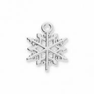 Breloques en métal flocon de neige Argenté