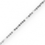 Perles hématites hexagone Argenté