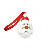 Breloque tendance père noël Blanc-rouge-blanc cassé-noir