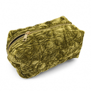 BY31® Trousse en velours avec des cercles cousus Vert olive