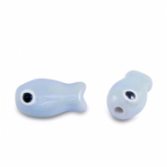 Perles en céramique poisson Bleu clair
