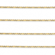 Apprêts en acier Inox chaîne maille jaseron rectangle Doré
