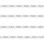 Apprêts en acier Inox chaîne maille jaseron ovale Argenté