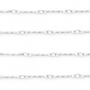 Apprêts en acier Inox chaîne maille jaseron barre Argenté
