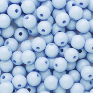Perles acryliques 6 mm mat Bleu glacé