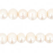 BQ Perles d'eau douce rond 5-6mm Ivoire