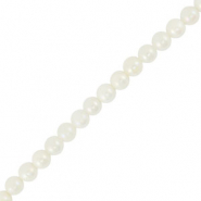 Perles coquillage rondes Blanc cassé