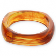 Bracelets jonc en r&eacute;sine Transparent marron ambre