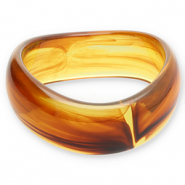 Bracelets jonc en r&eacute;sine Transparent marron ambre