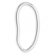 Apprêts en acier Inox connecteur ovale Argenté