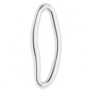 Apprêts en acier Inox connecteur ovale Argenté