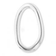 Apprêts en acier Inox connecteur ovale Argenté