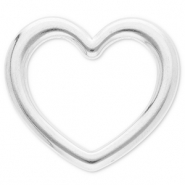 Apprêts en acier Inox connecteur coeur Argenté