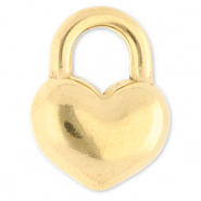 Breloques en acier Inox coeur Doré