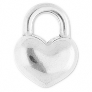 Breloques en acier Inox coeur Argenté