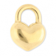 Breloques en acier Inox coeur Doré