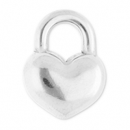 Breloques en acier Inox coeur Argenté