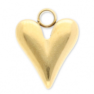 Breloques en acier Inox coeur Doré