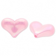 Perles acryliques cœur Rose clair-AB coating