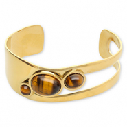 Bracelets en acier Inox jonc Doré-marron doré
