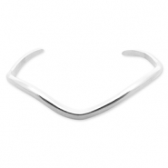 Bracelets en acier Inox jonc Argenté