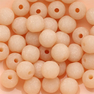 Perles Super Polaris Apaco rond 6 mm mat Pêche clair