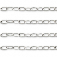 Apprêts en acier Inox chaîne maille jaseron maille forçat Argenté