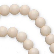 Perles en verre 6 mm opaque Pêche crème clair
