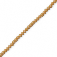 Perles à facettes 4x3 mm disque Heishi Marron camel-pearl shine coating