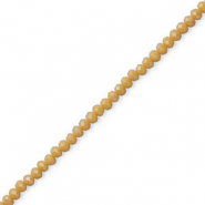 Perles à facettes 4x3 mm disque Heishi Marron clair-pearl shine coating