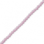 Perles à facettes 4x3 mm disque Heishi Violet clair-pearl shine coating