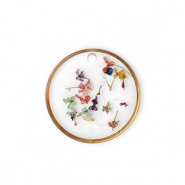 Pendentifs avec fleurs s&eacute;ch&eacute;es Dor&eacute;-multicolore