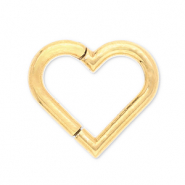 Piercing d’oreilles en acier Inox clicker coeur Doré