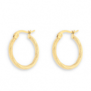 Boucles d'oreilles en acier inox créoles Doré