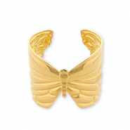 Bracelets en acier Inox jonc papillon Doré