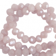 Perles à facettes 3x2mm disque Heishi Lavande brouillard-pearl shine coating