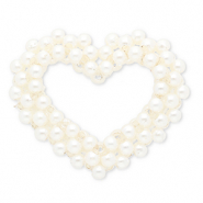 Pendentifs accroche-regard cœur ouvert Blanc