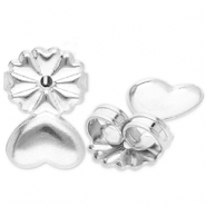 Apprêts en acier inox papillons boucles d'oreilles Argenté