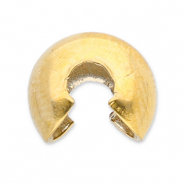 Apprêts en acier Inox cache-perles à écraser 6 mm Doré