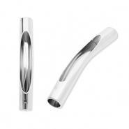 Perles en acier Inox tube Argenté