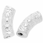 Perles en acier Inox tube Argenté