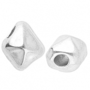 Perles en acier Inox irrégulières Argenté