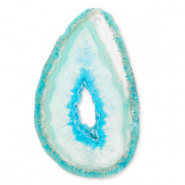 Pierres naturelles pendentifs Agate goutte Turquoise-vert