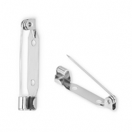Apprêts en acier inox épingle pour broche Argenté
