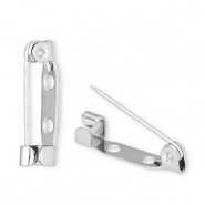 Apprêts en acier inox épingle pour broche Argenté