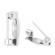 Apprêts en acier inox épingle pour broche Argenté