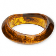 Bracelets jonc en résine Transparent marron ambre